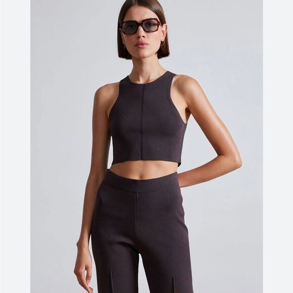 APIECE APART Apiece Apart Eli Racer Tank Black - Picture 1 of 9